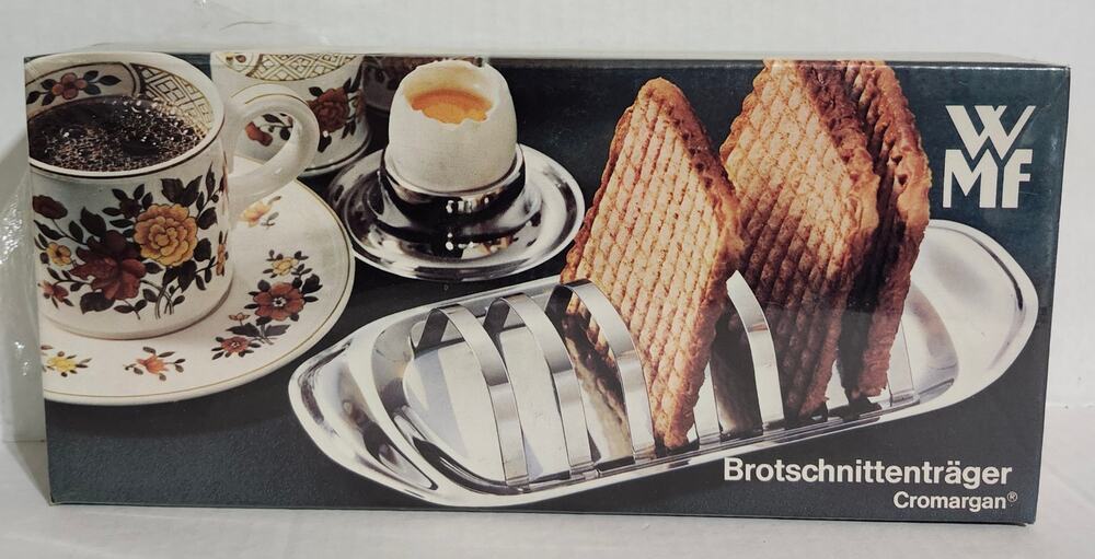 WMF Cromargan Stainless Steel Toast Bread Rack Brotschnittenträger Germany